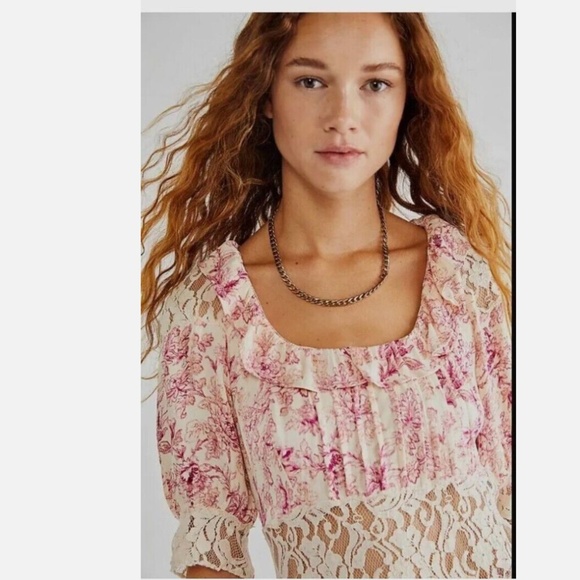 NWT Free People Backless Dress in Pink and Cream - Picture 8 of 13